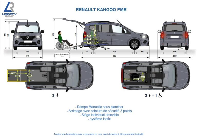 location véhicules aménagés tpmr 3-4 fauteuil liberty rent